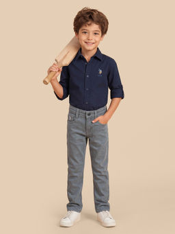 U.S. POLO ASSN. - Boys Grey Cotton Jeans