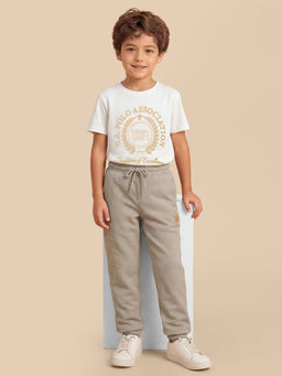 U.S. POLO ASSN. - Boys Beige Polyester Joggers