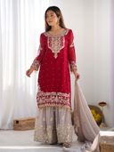 Red color option, Sold out, Currently selected