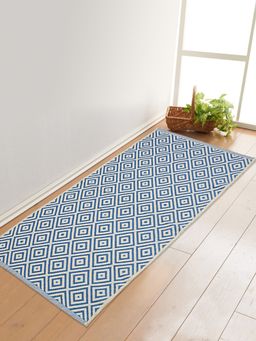 Saral Home - Multiuse Blue Cotton Runner-50X130 Cm