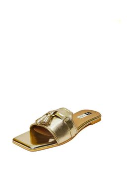 IRUSSH - Solid Gold Collar Tassel Flats