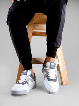 Bacca Bucci - Shark Men’s Low-Top Sneakers White and Grey