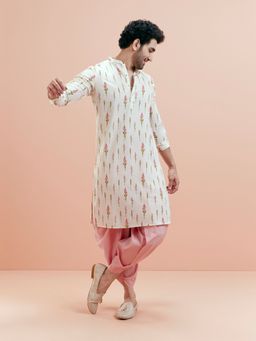 KISAH - Men Cream Kurta (Set of 2)