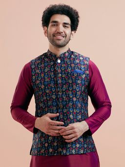 KISAH - Men Blue Nehru Jacket