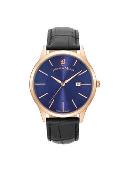 Jacques Du Manior - Emotion Swiss Made Analogue Blue Round Dial Mens Watch- Emg.11