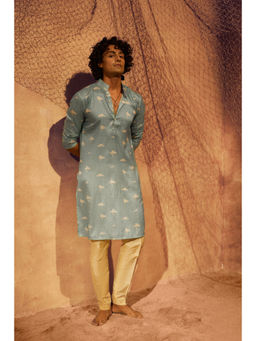 Eleven Brothers - Men's Blue In The Clouds Silk Kurta