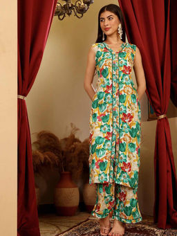 Lative Colours Of Fashion - Multi-Color Cotton Regular Fit Floral Kurta With Pant
