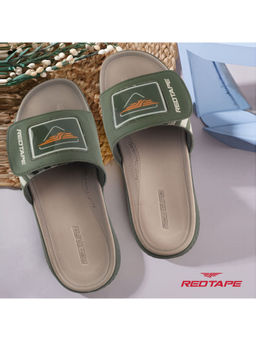 Red Tape - Mens Eva Olive Comfort Sliders