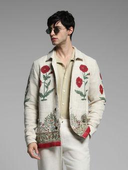 Jack & Jones - White Oversized Fit Long Sleeves Shirt