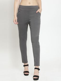 Global Republic - Dark Grey Polyester Women Jegging