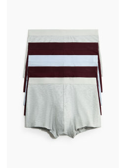 H&M - Men Red 5-Pack Short Trunks With Lycra