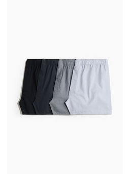 H&M - Men Black 4-Pack Woven Boxer Shorts