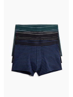 H&M - Men Turquoise 3-Pack Cotton Short Trunks