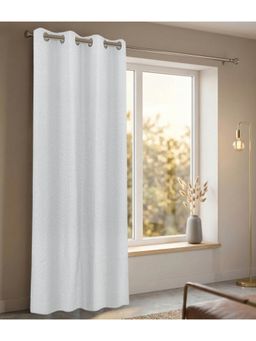 Saral Home - D Mond Cotton Woven Window Curtain 75% Light Blocking - Grey