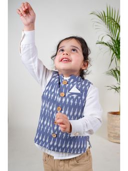 TIBER TABER - Boy Ikkat Bundi Jacket Blue