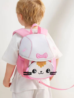 Little Surprise Box - Kids Pink Catty Flip Cap Series Soft Neoprene Backpack (1-3 Years)