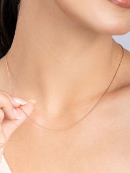 TOUCH925 - Pure 925 Silver Textured Snake Chain for Women