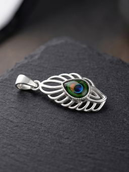 TOUCH925 - Pure 925 Silver Artistic Peacock Pendant for Men and Women