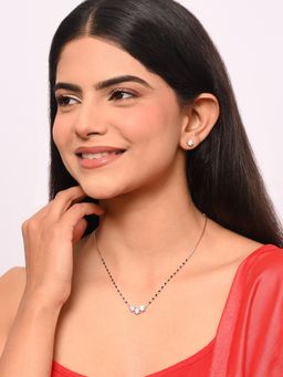 TOUCH925 - Pure 925 Silver Classic Trio Mangalsutra Set for Women