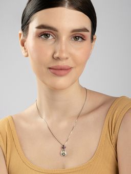 TOUCH925 - Pure 925 Silver Butterfly Prism Necklace for Women