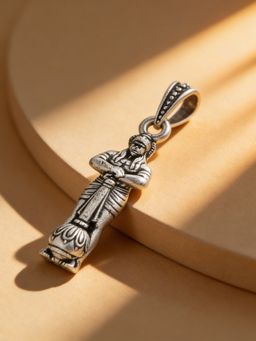 TOUCH925 - Pure 925 Silver Lord Hanuman Gada Unisex Pendant