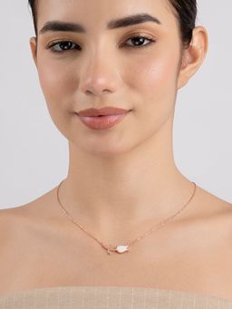 TOUCH925 - Pure 925 Silver Tulip Pendant Necklace for Women