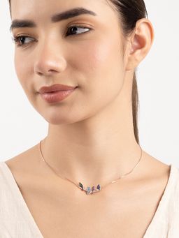TOUCH925 - Pure 925 Silver Colourful Bird Charm Necklace for Women