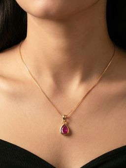 TOUCH925 - Pure 925 Silver July Birthstone Necklace for Women