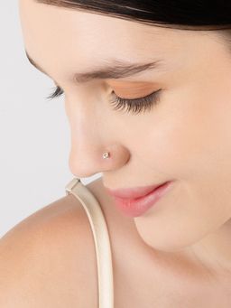 TOUCH925 - Pure 925 Silver Pure 925 Silver Square Dot Nose Pin for Women for Women