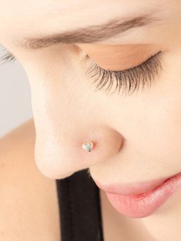 TOUCH925 - Pure 925 Silver Love Dot Nose Pin for Women