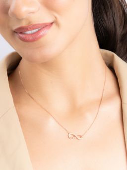 TOUCH925 - Pure 925 Silver Infinity Love Chain Locket Necklace for Women