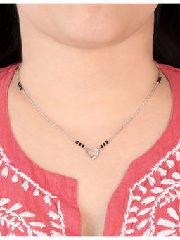 TOUCH925 - Pure 925 Silver Heart Mangalsutra for Women