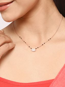 TOUCH925 - Pure 925 Silver Eye Halo Mangalsutra for Women