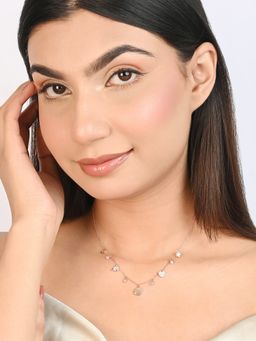 TOUCH925 - Pure 925 Silver Celestial Charm Disc Necklace for Women
