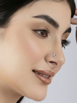 TOUCH925 - Pure 925 Silver Radiant Bar Silver Nose Pin for Women