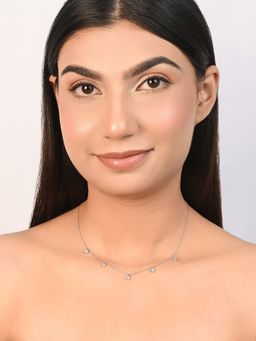 TOUCH925 - Pure 925 Silver Teardrop Charm Silver Necklace for Women