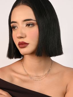 TOUCH925 - Pure 925 Silver Pure 925 Silver Tri-Tone Triple Layered for Women