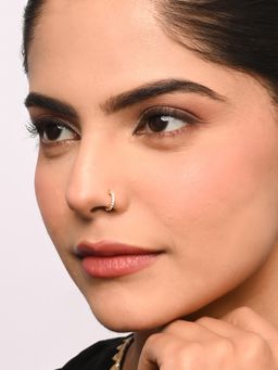 TOUCH925 - Pure 925 Silver Pave Huggies Nose Ring for Women
