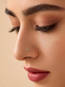 TOUCH925 - Pure 925 Silver Cluster Bloom Nose Pin for Women