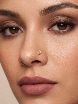 TOUCH925 - Pure 925 Silver Crescent Moon Nose Pin for Women
