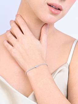 TOUCH925 - Pure 925 Silver Dazzling Tennis Bracelet For Women