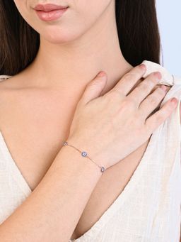 TOUCH925 - Pure 925 Silver Midnight Aura Silver Bracelet for Women