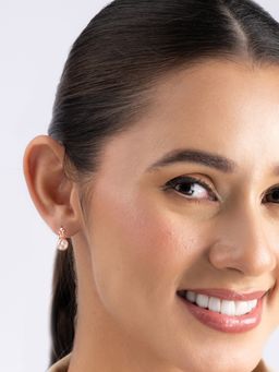TOUCH925 - Pure 925 Silver Solitaire Drop Stud Earrings for Women