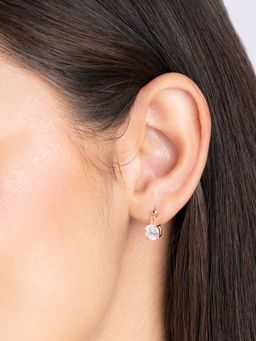 TOUCH925 - Pure 925 Silver Solitaire Drop Earrings for Women