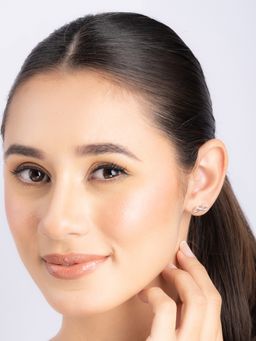 TOUCH925 - Pure 925 Silver Infinity Stud Earrings for Women