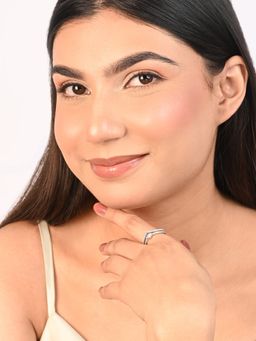 TOUCH925 - Pure 925 Silver V-Shape Rectangular Cz Silver Ring for Women (8)