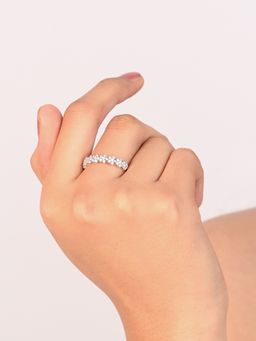 TOUCH925 - Pure 925 Silver Blossom Curve Silver Ring for Women