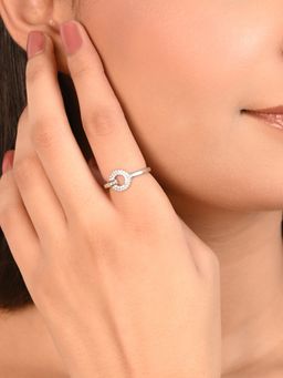 TOUCH925 - Pure 925 Silver Orbit Halo Bar Ring for Women (7)