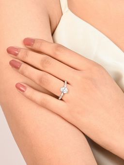 TOUCH925 - Pure 925 Silver Oval Marquise Cz Ring for Women (7)