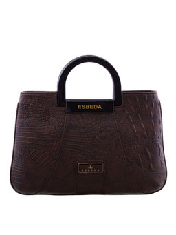 ESBEDA - Dark Brown Snake Work Pu Synthetic Fabric Arm Bag